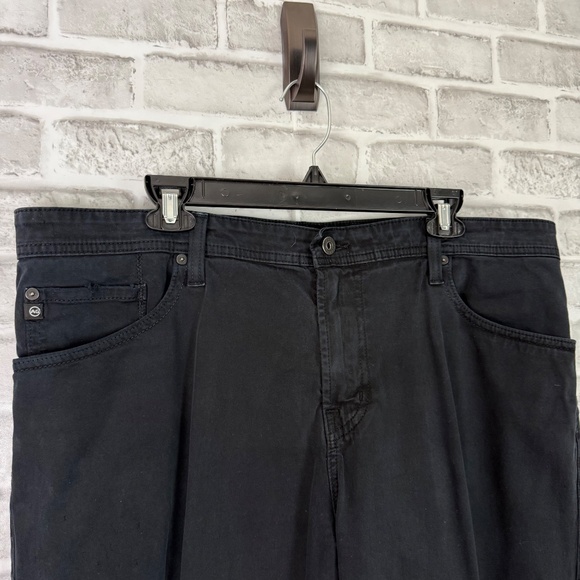 AG Adriano Goldschmied The Protege Straight Leg 5 Pocket Black Jeans Men 40 x 30 - Picture 2 of 11